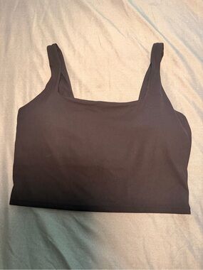 Sunzel Square Neck Longline Sports Bra, Built-in Bra Crop Tank Top